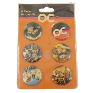 Warner Brothers The OC 2006 6 Piece Locker Magnet Set Teen Drama TV Show NEW Y2K